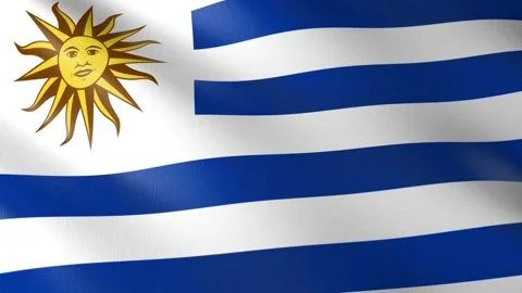 Flag of Uruguay Video stock 151734000