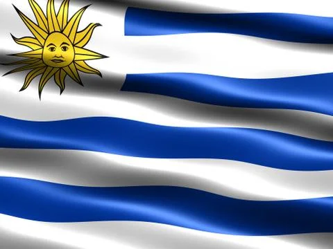 Flag of uruguay Иллюстрация