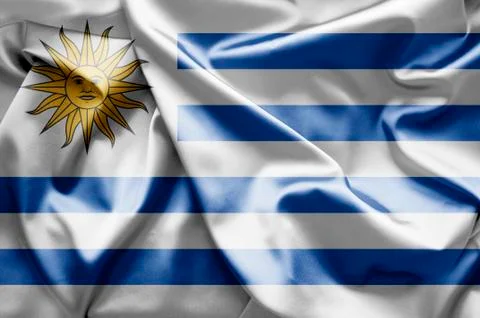 Flag of uruguay Stock Illustration