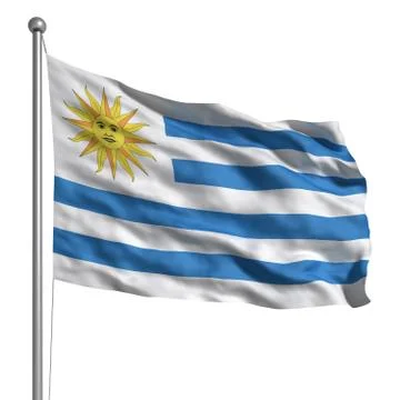 Flag of uruguay Stock Illustration