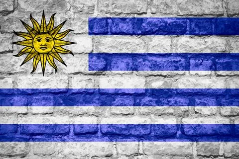 Flag of Uruguay Illustrazione stock