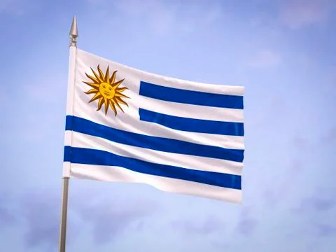 Flag of Uruguay Stock Illustration