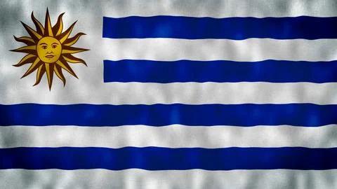 Flag of Uruguay Stock Illustration