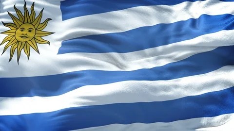Flag of Uruguay Loop Stock Footage 104697636