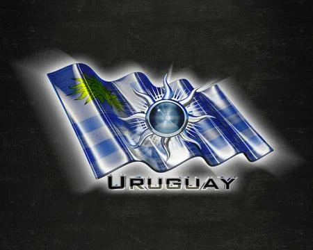 Flag Uruguay quality designer flag Stock Illustration