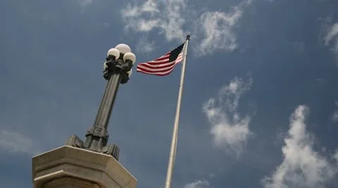 Flag at US Custom House 스톡 동영상 11627810