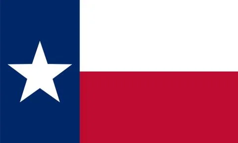 Flag of the US state of Texas Stock Illustration