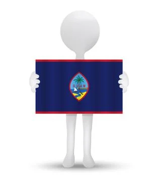 Flag of U.S. Territory of Guam Stock Illustration