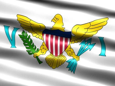 Flag of the us virgin islands Иллюстрация