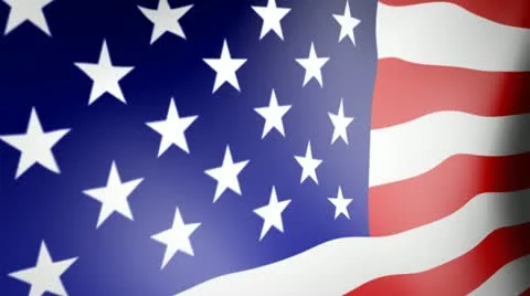 Flag of U.S.A Zoom Out Vidéo 12435938