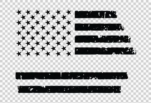Flag Usa With Distorted Text stars stripes Stock Illustration