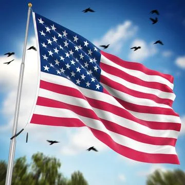 Flag of USA Flag of USA , This is a computer generated and 3d rendered ima... Stock Photos