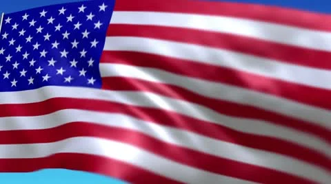 Flag of USA Stock Footage 10796115