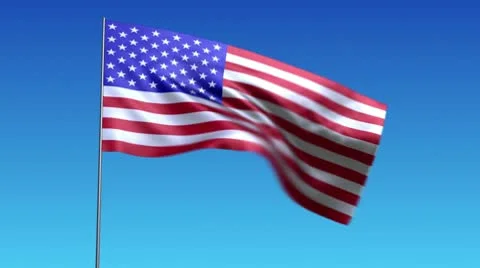 Flag of USA Stock Footage 10796123