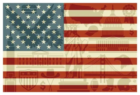 Flag of USA Stock Illustration