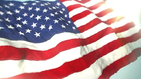 Flag USA Light loop 720p Stock Footage 8513317