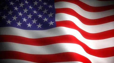 Flag of USA (seamless) Stock Footage