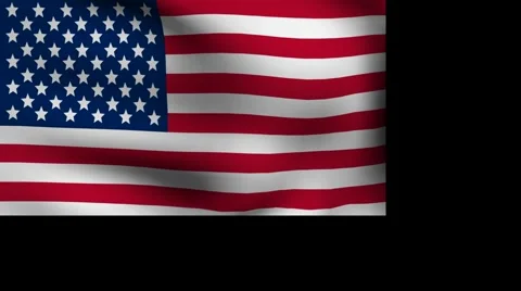 Flag usa wall Stock Footage 6833598