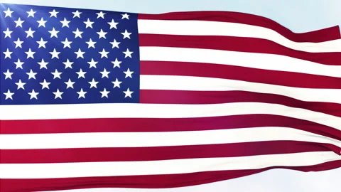 Flag USA Waving Loop Stock Footage 221532951
