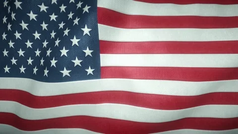 Flag of the USA waving in the wind Stock-Footage 125885489