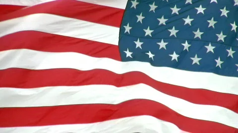 Flag USA wind close HD Stock Footage 91670