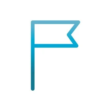 Flag user interface blue gradient Illustrazione stock