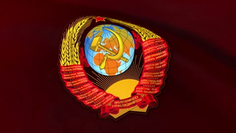 Flag of USSR Loop Stock Footage 241222194