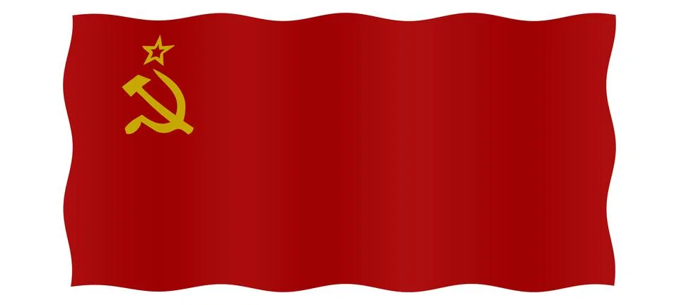 Flag - USSR, Soviet Union. . flag, flags, place, symbol, symbols, national, c Stock Illustration