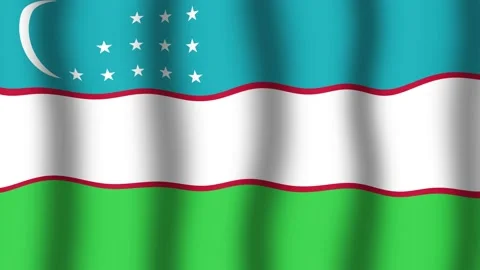 Flag of Uzbekistan Vidéo 175891673