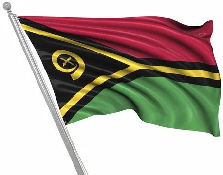 Flag of Vanuatu, This is a computer generated and 3d rendered image Stock Illustration
