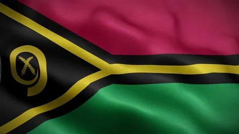 Flag of Vanuatu fluttering in the wind. Video stock 223706926