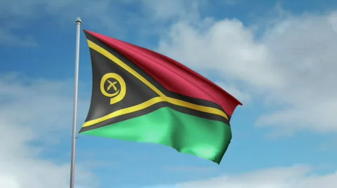 Flag of Vanuatu 스톡 동영상 444834