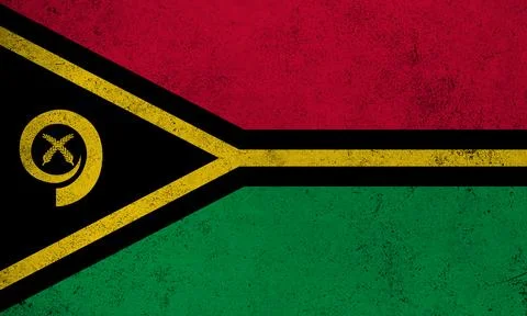 Flag Vanuatu grunge texture Stock Illustration