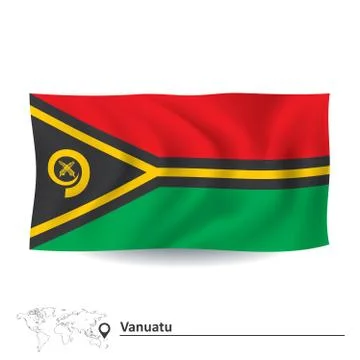 Flag of Vanuatu Stock Illustration