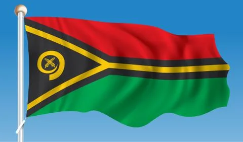 Flag of Vanuatu Stock Illustration