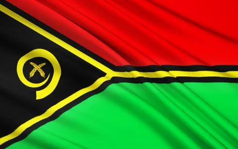 Flag of Vanuatu, Melanesia Stock Illustration