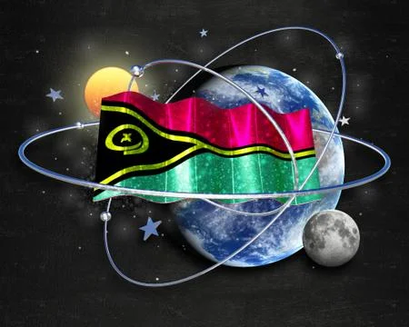 Flag Vanuatu quality designer flag Stock Illustration