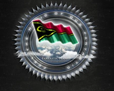 Flag Vanuatu quality designer flag Stock Illustration