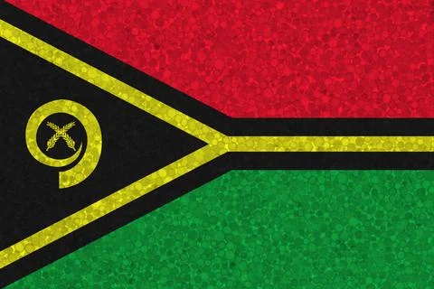 Flag of Vanuatu on styrofoam texture Stock Illustration