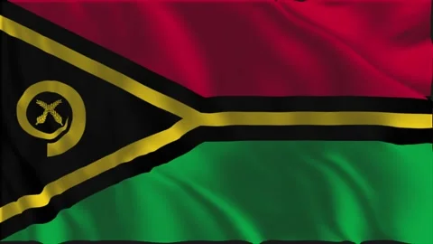 Flag of Vanuatu waving slowly Stock Footage 339247109
