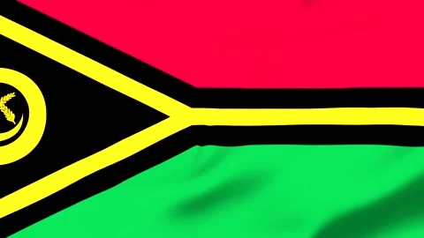 Flag of Vanuatu waving in the wind with vibrant colors Vídeos de archivo 343573273