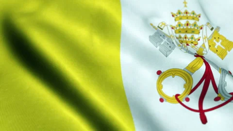 Flag of Vatican Beautiful 3d animation of Vatican flag in loop mode Stock Footage 235405586