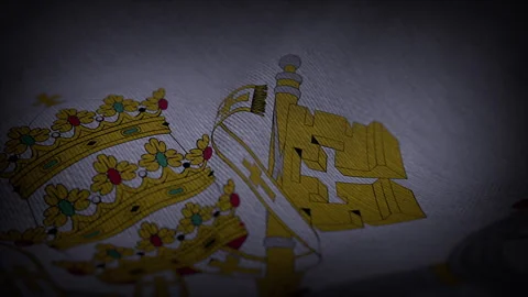 Flag of Vatican. Cinematic 3D Animation. Stock Footage 264532959