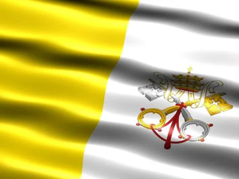 Flag of the vatican city Stock Illustration
