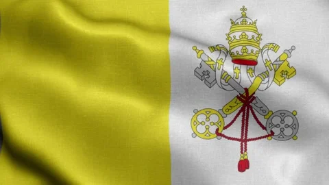 Flag of Vatican fluttering in the wind. Video stock 221723547