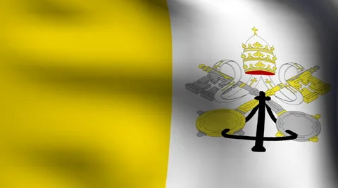 Flag of vatican Stock Footage 910909