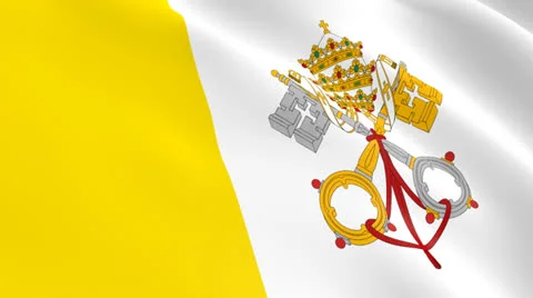 The flag of the Vatican state Video stock 26241695