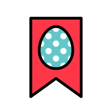 Flag vector, Easter filled icon editable stroke Illustrazione stock