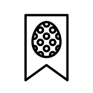 Flag vector, Easter line icon editable stroke Illustrazione stock