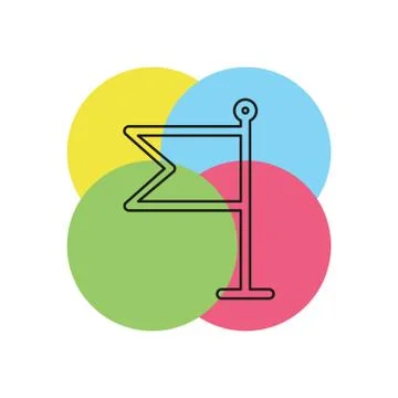 Flag vector icon Stock Illustration